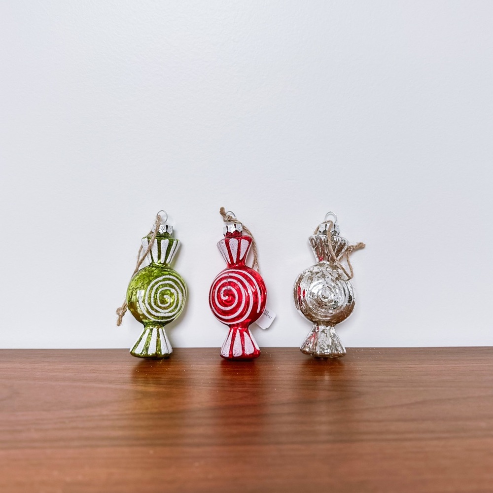 Pottery Barn Candy Ornament Set